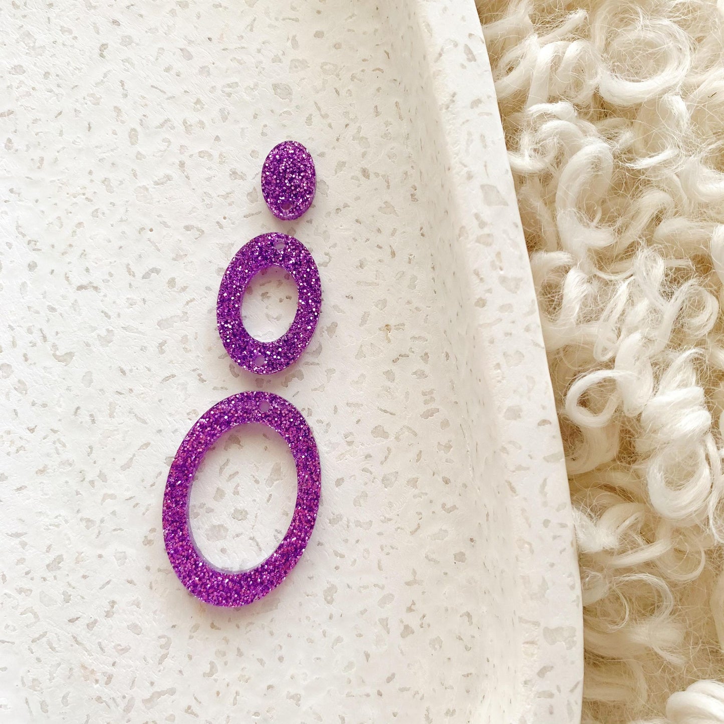 Trios - Pair of Oval Statement Earring Blanks