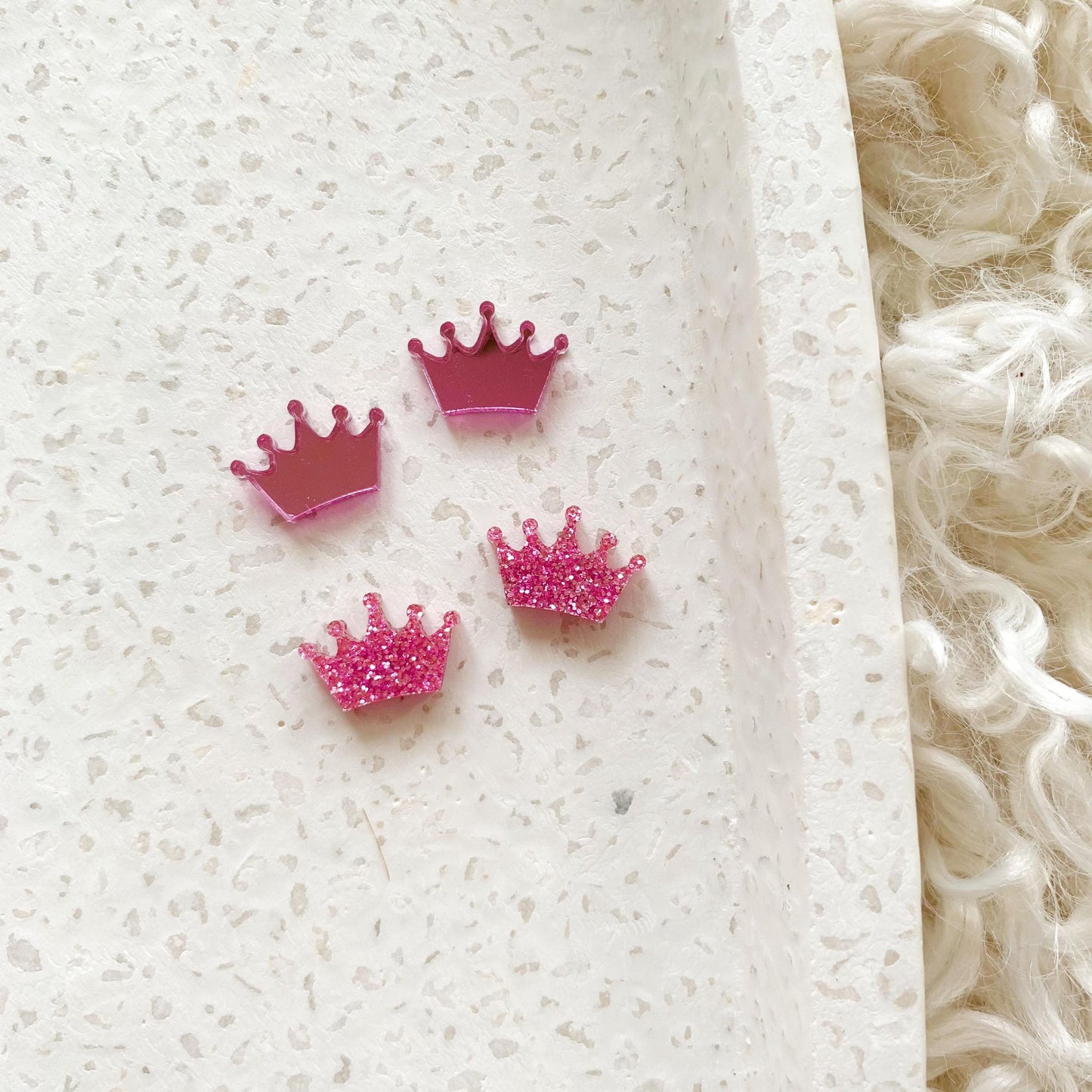 Princess Tiara Pair of Stud Blanks