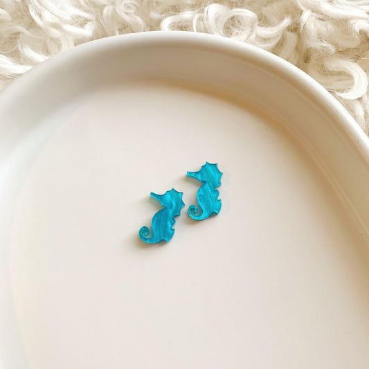 Seahorse Studs Pair of Blanks