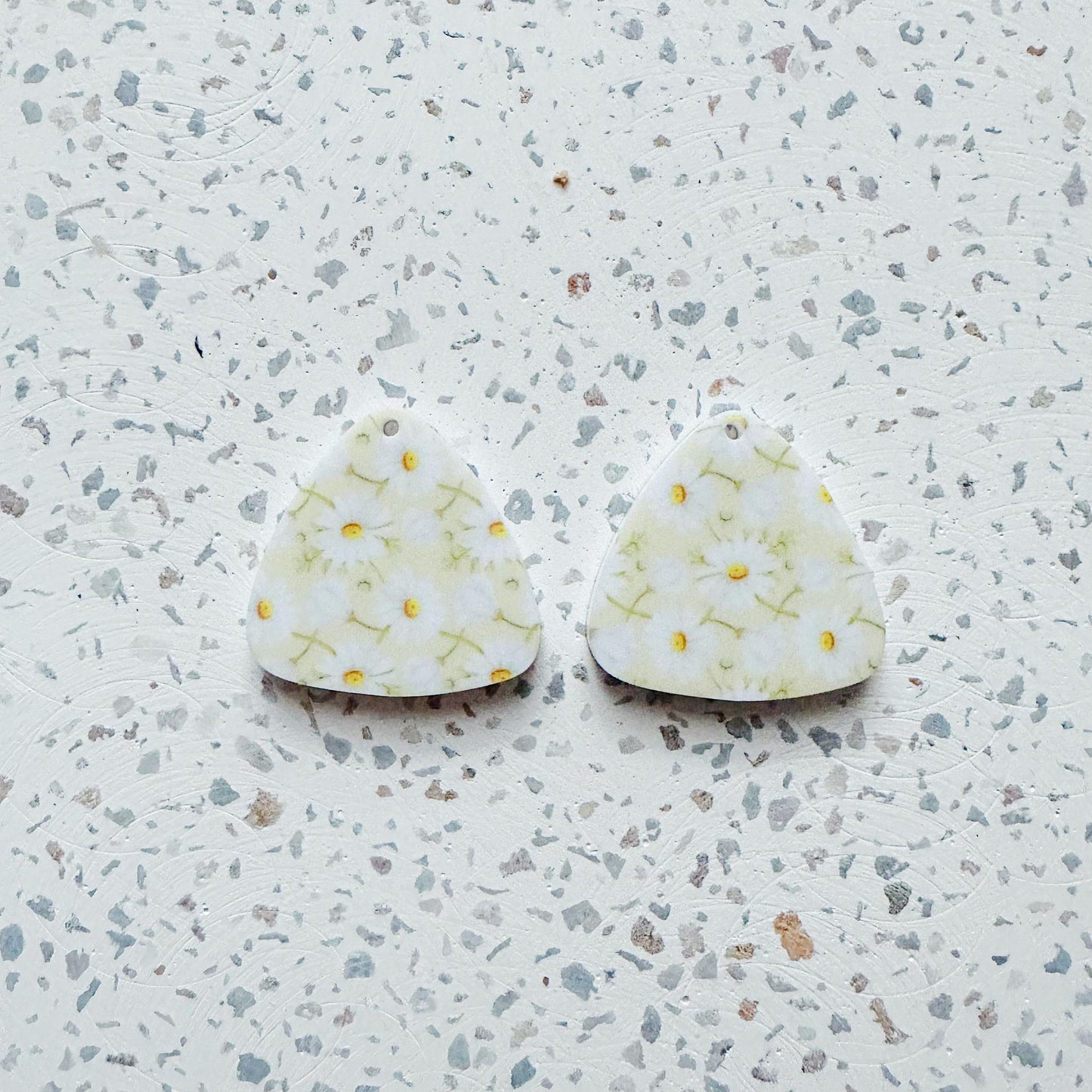 Printed Rounded Triangle Dangles