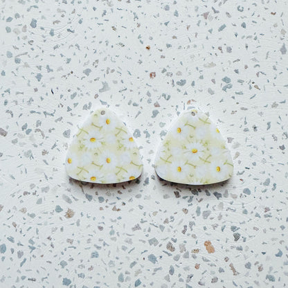 Printed Rounded Triangle Dangles