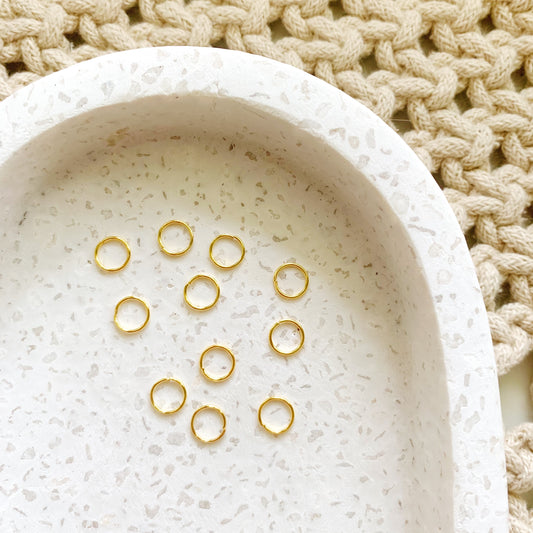 Gold 8mm jump rings 40pack