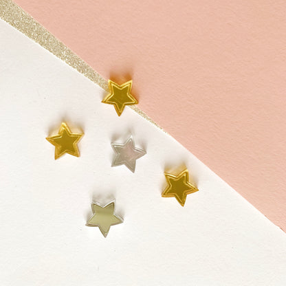 Pair of Engraved Stars studs