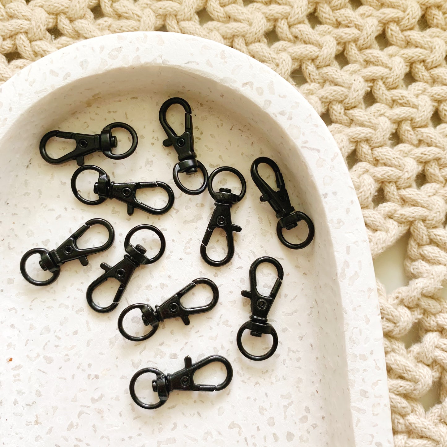 Black 32mm Lobster Clasp 20 pack