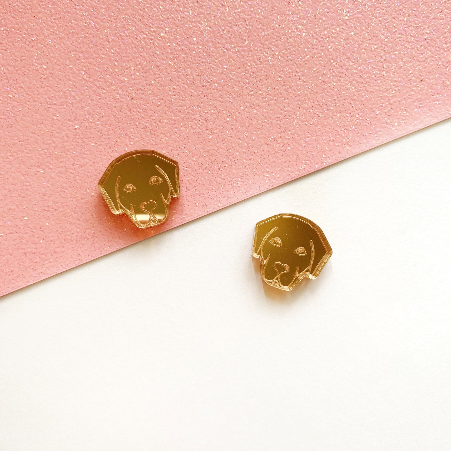 15mm Engraved Labrador studs