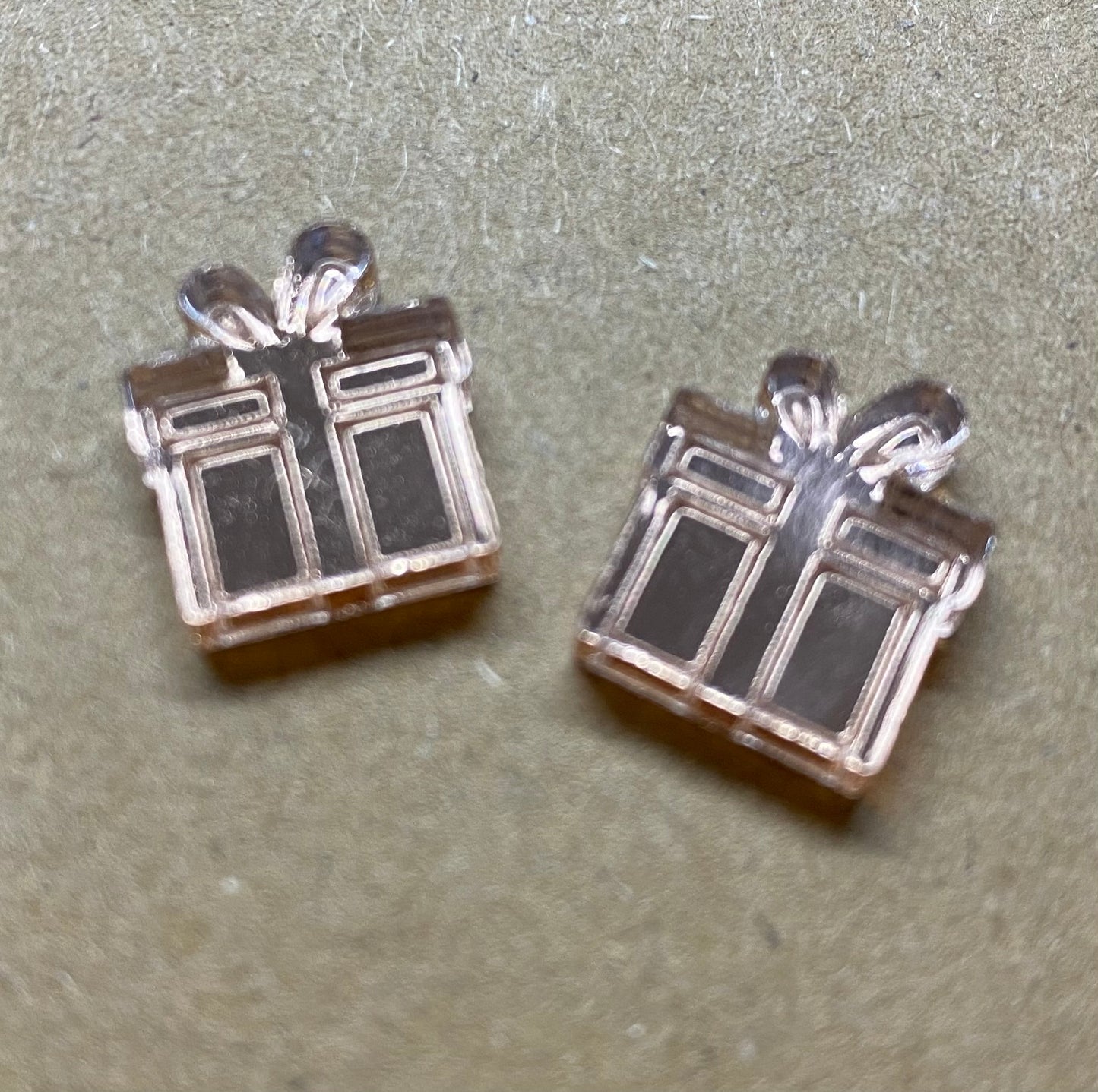 Present with Bow Studs - Engraved Mirror
