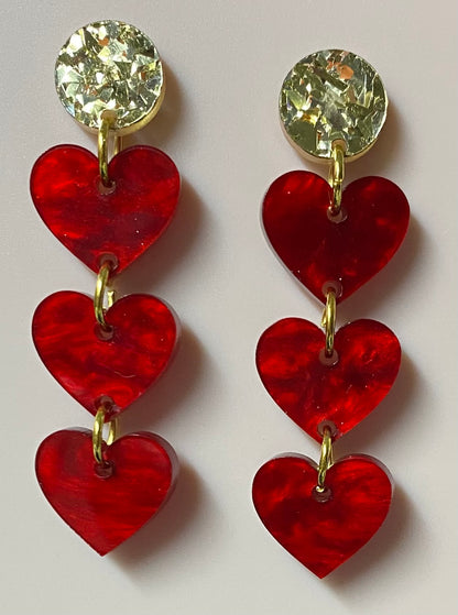 Waterfall Heart Dangles