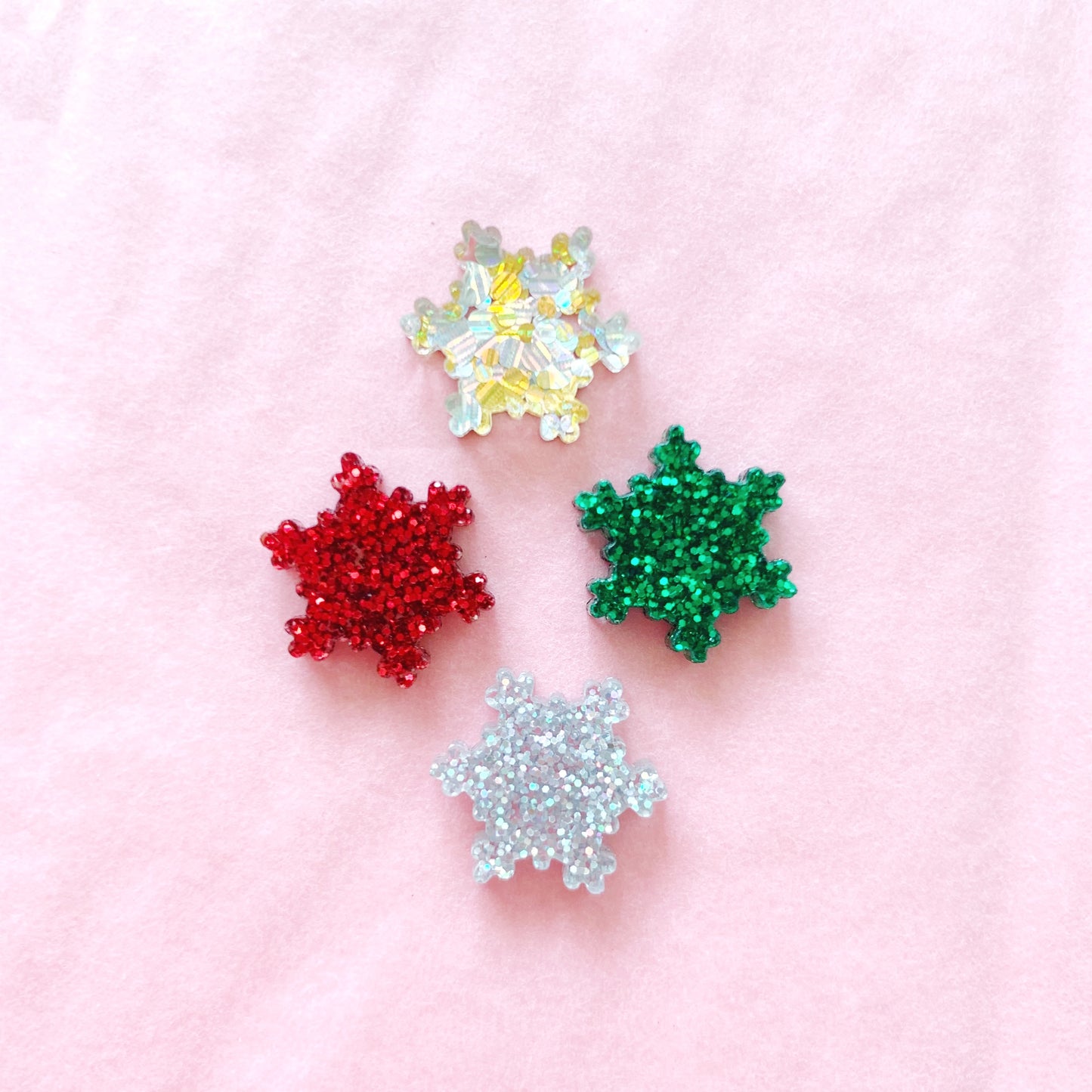 Blank Pair 15mm Snowflake studs