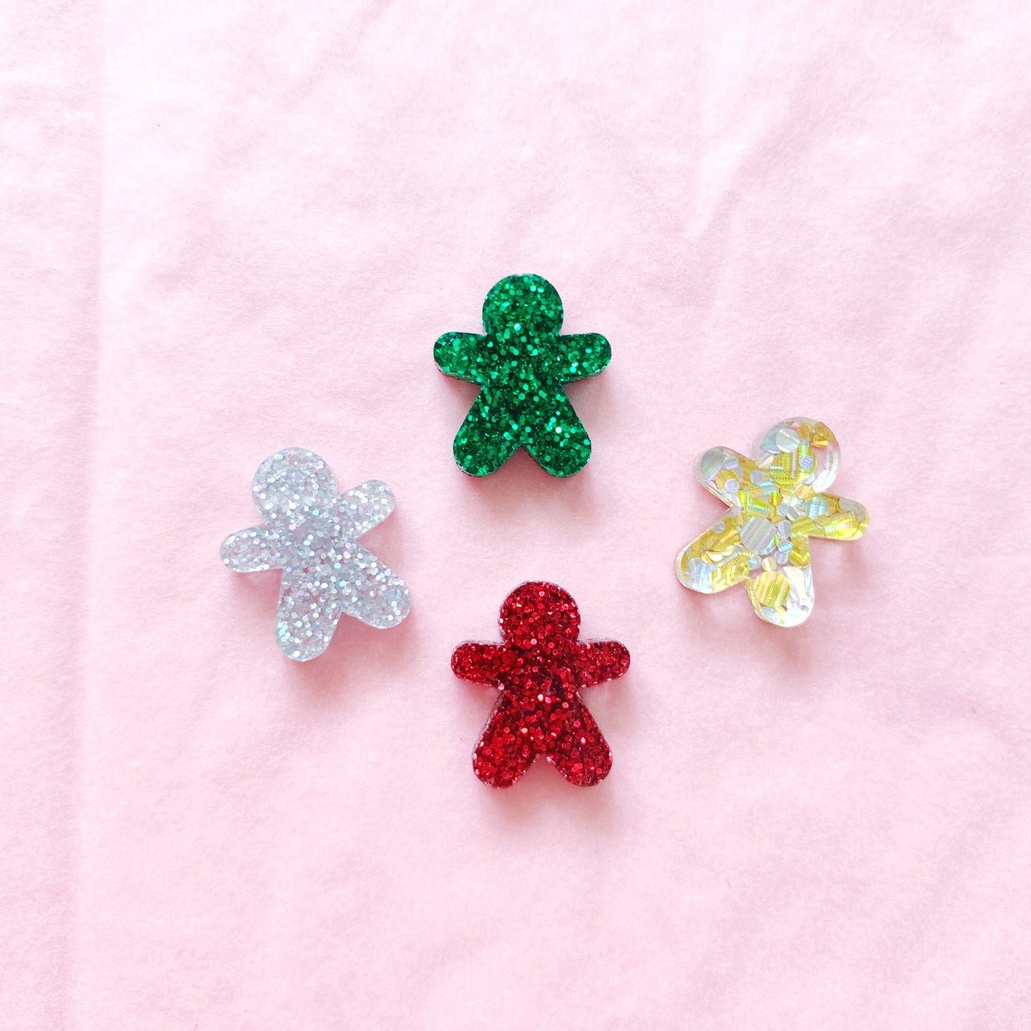 Blank Pair 15mm Gingerbread Man studs
