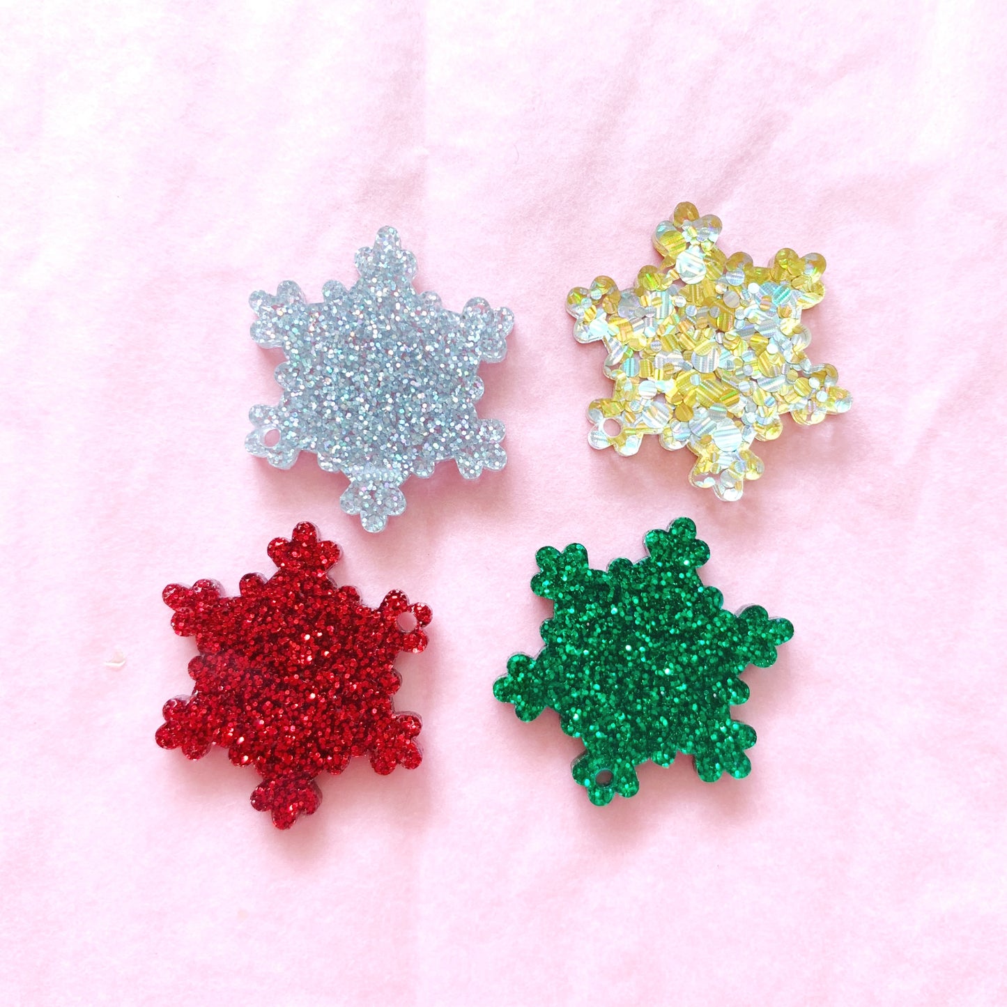 Blank Pair Snowflake Dangles