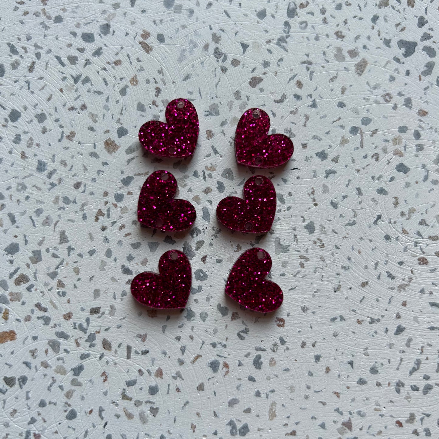 Asymmetrical Heart Waterfall Dangles